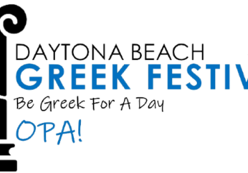 Logo for the Daytona Beach Greek Festival with text 